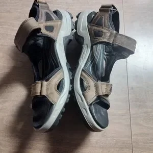 ECCO Yucatan Sandals Men\'s 46 EUR Brown Leather Off Road Sport US 12-12.5 Hiking Ecco | Shoes | Ecco Yucatan Sandals Mens 46 Eur Brown  main image 2